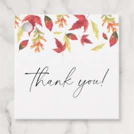 Vallende bladeren herfst baby shower Dank u Bedankjes Labels