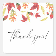 Vallende bladeren herfst baby shower Dank u