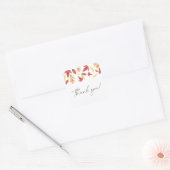 Vallende bladeren herfst baby shower Dank u Vierkante Sticker (Envelop)
