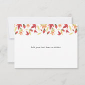 Vallende bladeren herfst baby shower - Thank You C Bedankkaart (Achterkant)