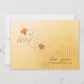 Vallende bladeren - herfst bruiloft uitnodigingen (Achterkant)