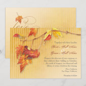 Vallende bladeren - herfst bruiloft uitnodigingen (Voorkant / Achterkant)