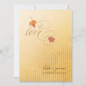 Vallende bladeren - herfst bruiloft uitnodigingen (Achterkant)