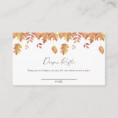 Vallende bladeren herfst geslacht neutrale luier l informatiekaartje (Voorkant)