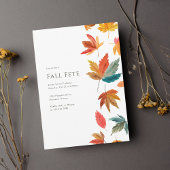 Vallende bladeren herfst partij kaart