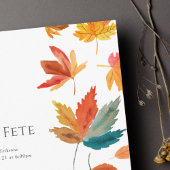 Vallende bladeren herfst partij kaart