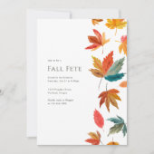 Vallende bladeren herfst partij kaart (Voorkant)