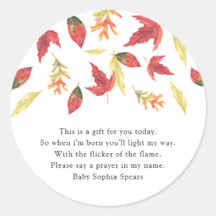 Vallende bladeren herfst - Prayer Candle Label