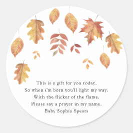 Vallende bladeren herfst - Prayer Candle Label