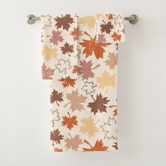 Vallende bladeren herfst Thanksgiving ontwerp Bad Handdoek (Insitu)