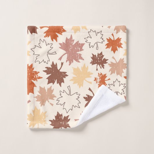 Vallende bladeren herfst Thanksgiving ontwerp Bad Handdoek (Wasdoekje)