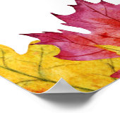 Vallende bladeren Herfst Vrijgezellenfeest welkom Poster (Hoek)