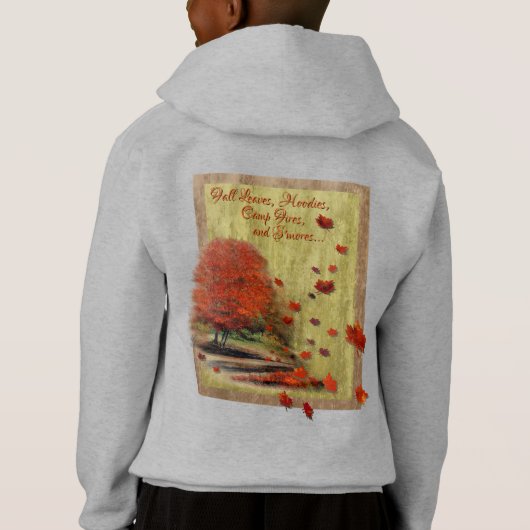 Vallende bladeren herfstlandschap (Achterkant)