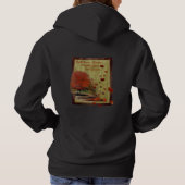Vallende bladeren herfstlandschap hoodie (Achterkant)