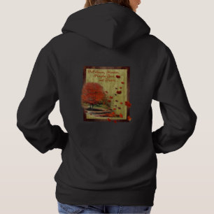 Vallende bladeren herfstlandschap hoodie