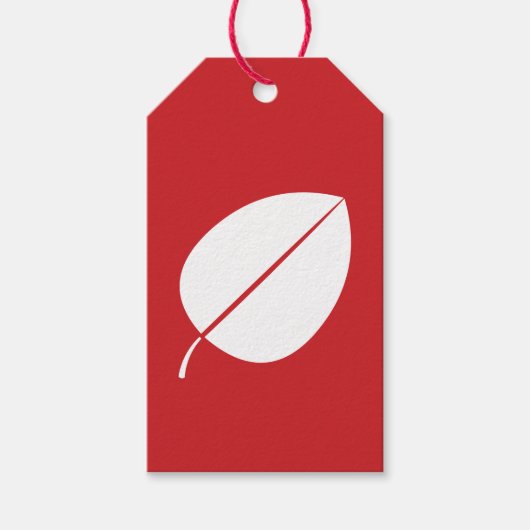 Vallende bladeren in Cherry Gift Label Cadeaulabel (Voorkant)