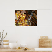 Vallende bladeren in de Natuur Waterval III Poster (Keuken)