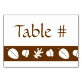Vallende bladeren in Kaart met chocolade-tafel (Achterkant)