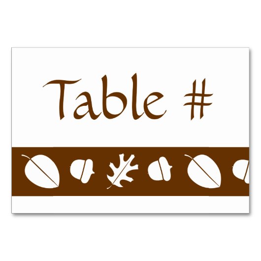 Vallende bladeren in Kaart met chocolade-tafel (Voorkant)