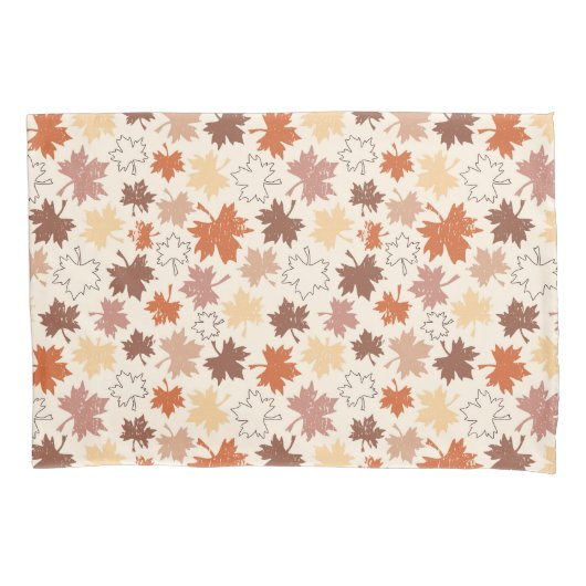 Vallende bladeren in natuurlijke aarde herfst ontw kussensloop (Voorkant)