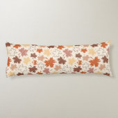 Vallende bladeren in natuurlijke aarde herfst ontw lichaamskussen (Achterkant)