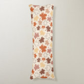 Vallende bladeren in natuurlijke aarde herfst ontw lichaamskussen (Voorkant Verticaal)