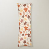 Vallende bladeren in natuurlijke aarde herfst ontw lichaamskussen (Achterkant (Verticaal))