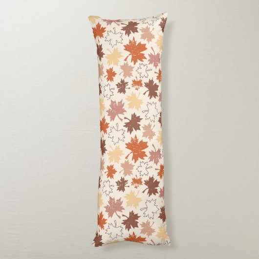 Vallende bladeren in natuurlijke aarde herfst ontw lichaamskussen (Achterkant (Verticaal))