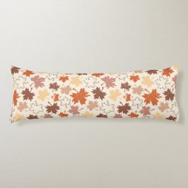 Vallende bladeren in natuurlijke aarde herfst ontw lichaamskussen