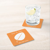 Vallende bladeren in Onderzetter van Oranje papier (Insitu)