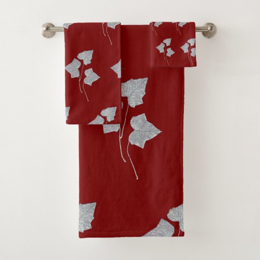 Vallende Bladeren Kaneel Rood Bad Handdoek (Insitu)