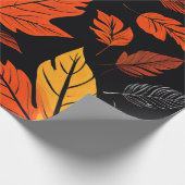 Vallende bladeren: klassiek herfstontwerp cadeaupapier (Hoek)