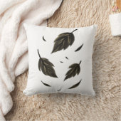 Vallende bladeren – Minimalistische Natuur op inkt Kussen (Deken)