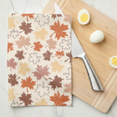 Vallende bladeren, natuurlijke aardherfst Thanksgi Theedoek (Quarter Fold)