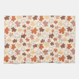 Vallende bladeren, natuurlijke aardherfst Thanksgi Theedoek