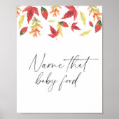 Vallende bladeren - noem dat baby voedsel poster (Voorkant)