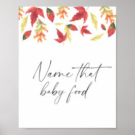 Vallende bladeren - noem dat baby voedsel poster