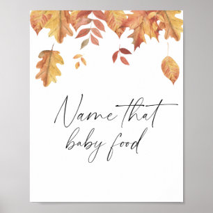 Vallende bladeren - noem dat baby voedsel poster