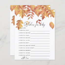 Vallende bladeren - Party spel | Wensen voor baby 