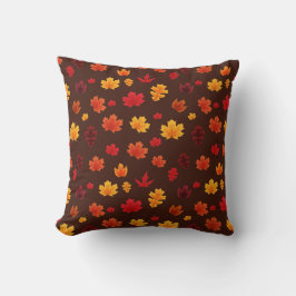 Vallende bladeren patroon - rustieke herfst decor kussen