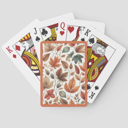 Vallende bladeren pokerkaarten (Achterkant)