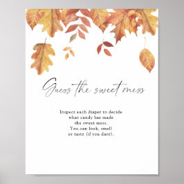 Vallende bladeren - raad de zoete puinhoop poster