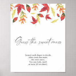 Vallende bladeren - raad de zoete puinhoop poster