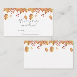 Vallende bladeren - Raad hoeveel snoepjes spel Informatiekaartje