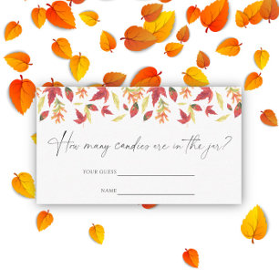 Vallende bladeren - Raad hoeveel snoepjes spel Informatiekaartje
