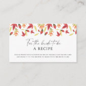 Vallende bladeren - Recept voor de bruid te zijn Informatiekaartje (Voorkant)