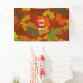 Vallende bladeren - rode achtergrond spandoek (Insitu)