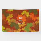 Vallende bladeren - rode achtergrond spandoek (Horizontaal)