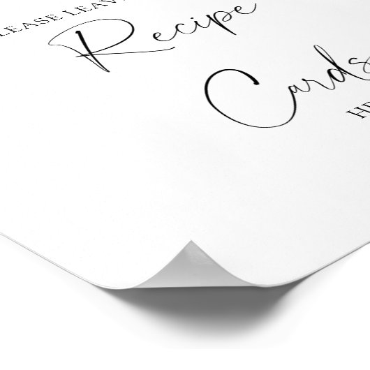 Vallende bladeren - Uw receptkaart hier Poster (Hoek)