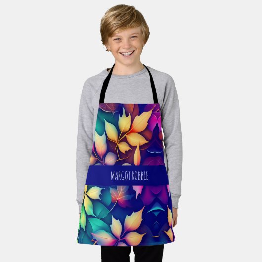 Vallende bladeren Violet Gradient Rainbow Patroon Schort (Gedragen)